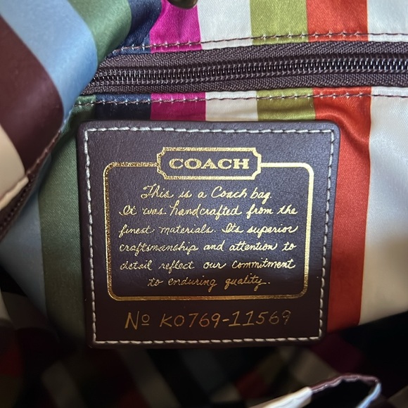 Coach Gigi Legacy Parchment-Dk Brown Spectator Vachetta Leather Tote+Wallet SET - Picture 14 of 14